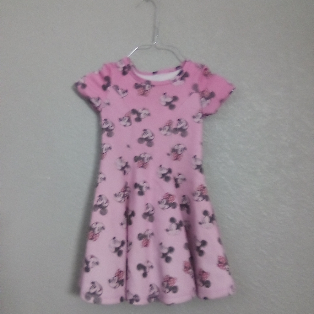 Disney Pink Fit and Flare Puff Sleeve Dress ( Bag I )